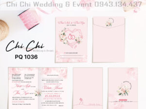 thiệp cưới hồng