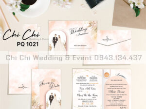 thiệp cưới hồng