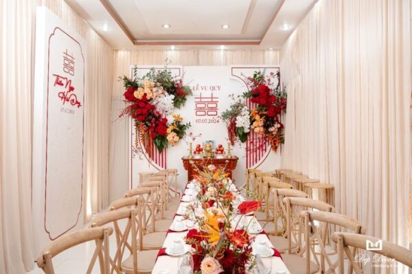 Decor gia tiên tone nude phong cách Hàn Quốc